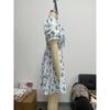 Square Collar Summer Puff Short Sleeve Floral Dress Fashion Elegant Slim Fit A-line Party Short Dress Female Casual Sweet Holiday Clothing