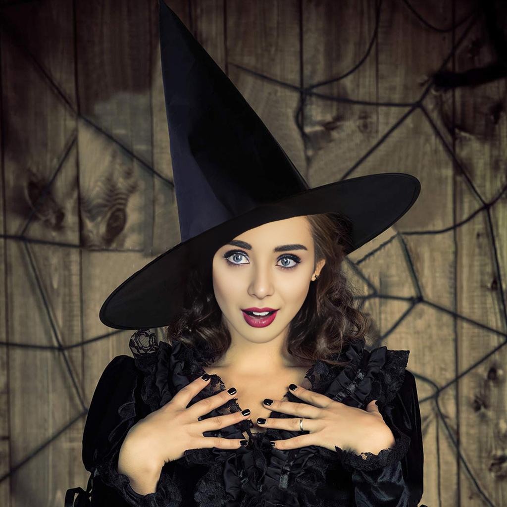 Women Witch Costume Witch Hat Eyeglasses with Nose Adult Halloween Witch Costume for Women Halloween Masquerade Cosplay