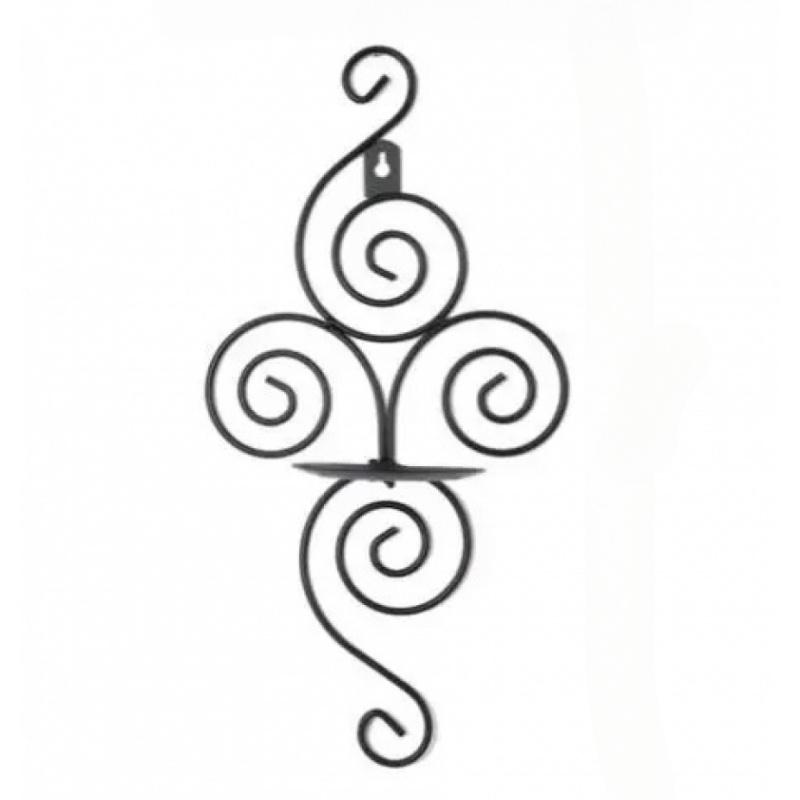 European Style Wrought Iron Candle Holder - Creative Wall Hanging Candle Holder For Wedding Home Decoration