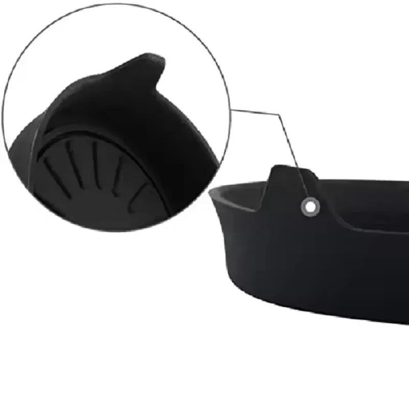 2 Sets Universal Car Silicone Coasters with Edge Design Water Cup Groove Cushion Suitable For 6.5cm Diameter