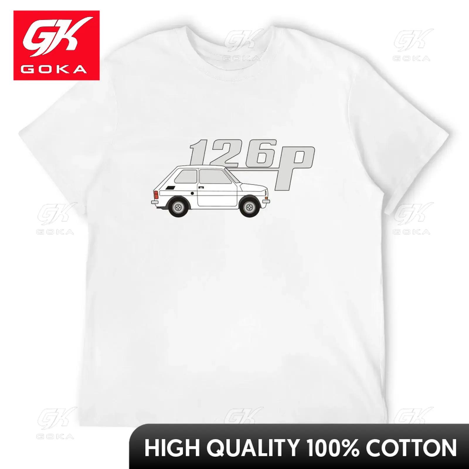 White Fiat 126p TShirt Essential T Shirt Anime Kawaii Clothes Anime Figures Clothing for Unisex Funny Vintage Graphic T Shirts S
