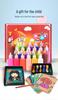 Children's DIY Sand Painting Art Kit - Scratch and Color Educational Craft Set for Boys and Girls