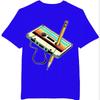 80er Jahre Kassettenstift Print T-Shirt 80er Jahre Vintage Throwback Musik T-Shirt Herrenbekleidung Bequemes Oversize T-Shirt Camisetas