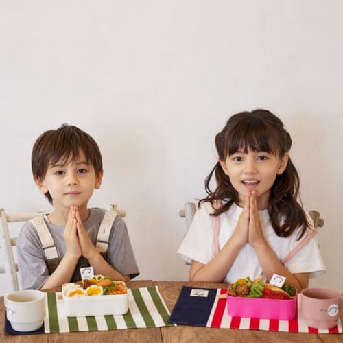 Shimashima Space Blue Placemats, Set of 2 with Name Stickers, Perfect for School Lunches, Kindergarten, and Elementary School, for Boys and Girls, Mad