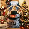 Men's Long Sleeve Hooded Sweatshirt with Christmas Print for Holiday Casual Wear