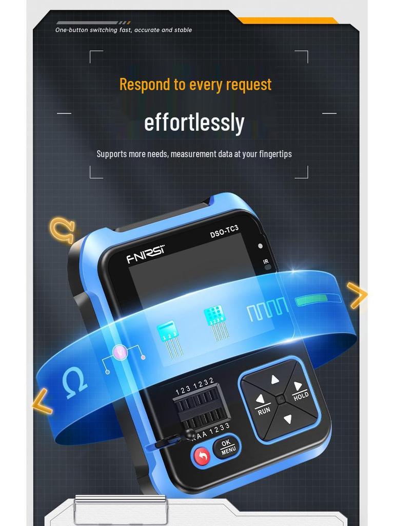 Tragbares 3-in-1 Digitaloszilloskop & Transistortester mit Signalgenerator