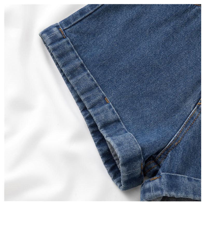 Women's A-line Rolled Hem Denim Shorts - Summer Thin Style, Influencer Fashion, Casual Wide Leg Hot Pants