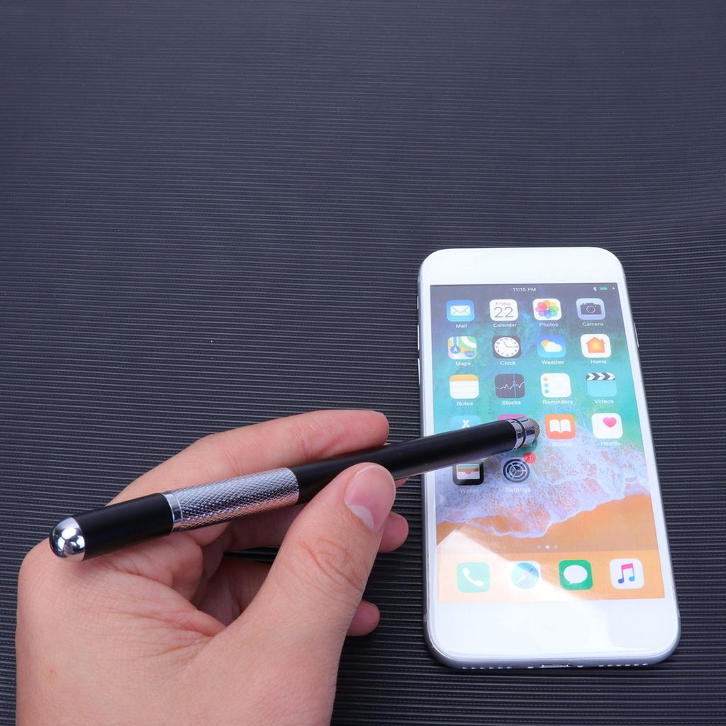 Pink Double Capacitive Stylus Metal Disc Screen Pen for Tablets Phones Drawing Note Taking Playing Games Double Stylus for Phone
