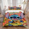 3-delige Stitch Beddengoedset, Ademend En Zacht, Wasbaar In De Machine, Kerstcadeau, Geschikt Voor Slaapkamerdecoratie, 096