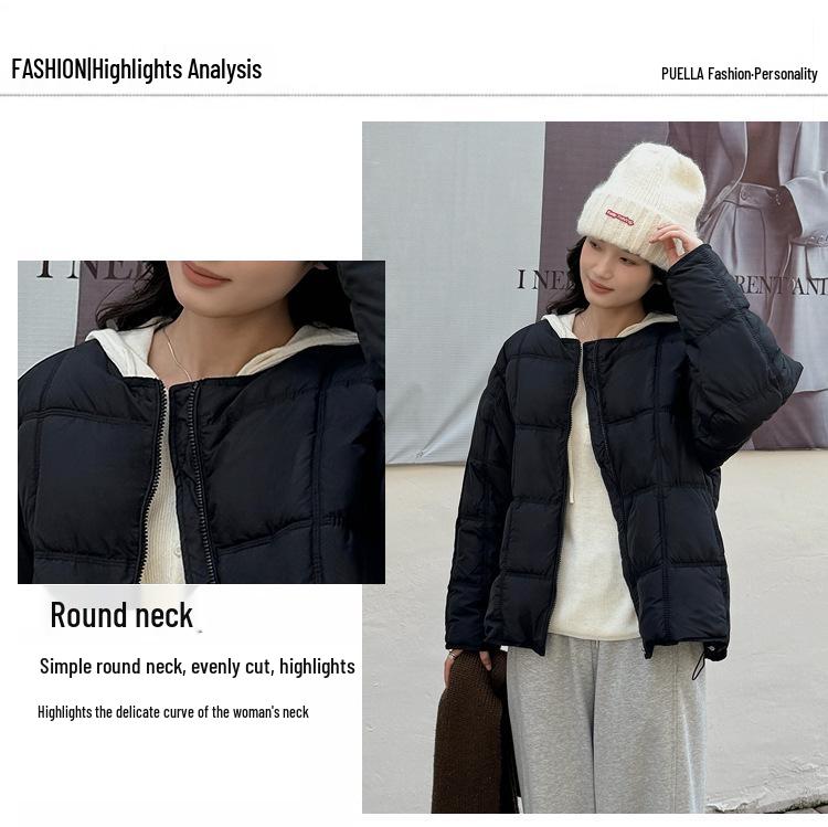 Women's Cozy Winter Round Neck Cotton Jacket