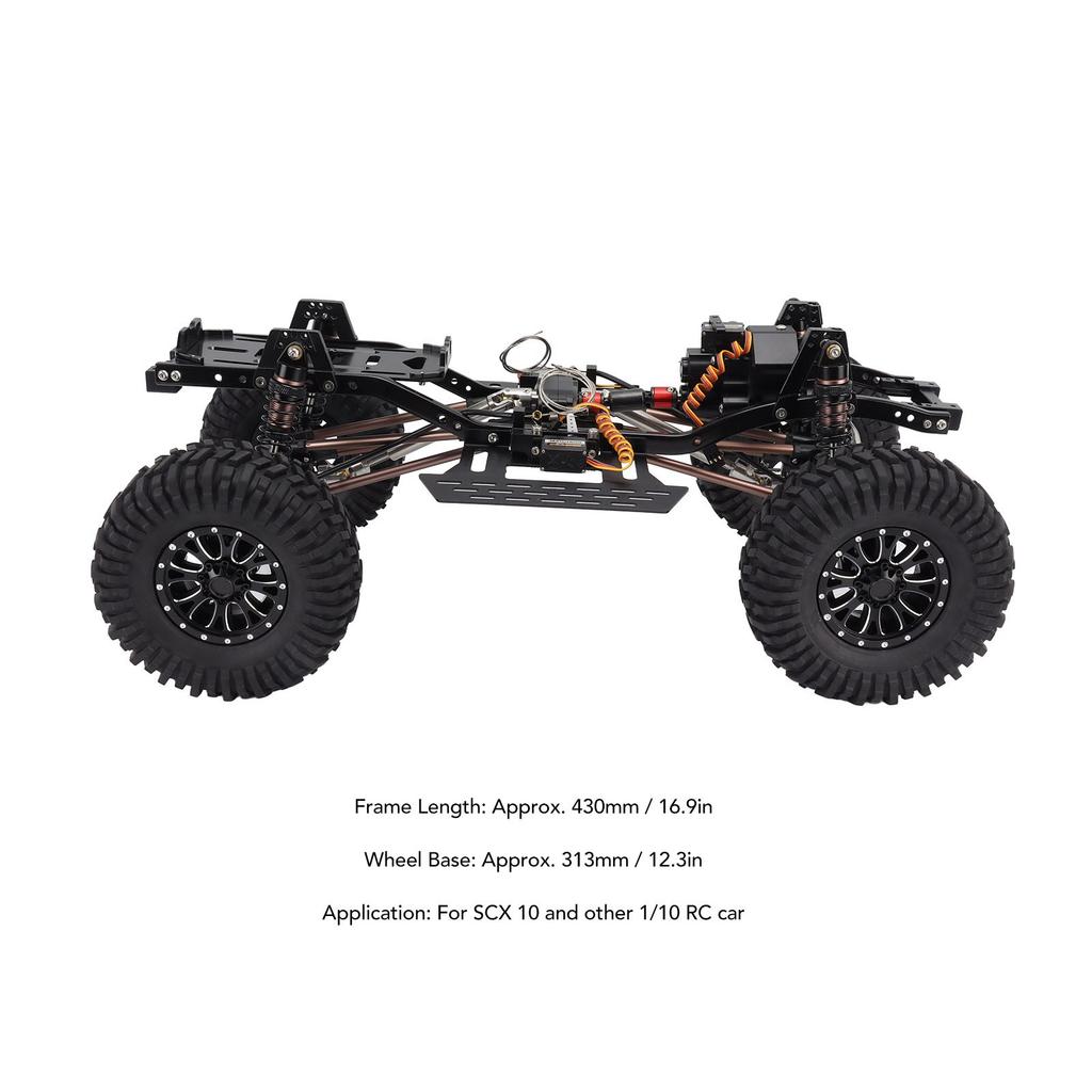 1/10 Scale RC Car Metal Frame 313mm Wheelbase High Low Double Speed Differential Lock Axle Frame for SCX10 1/10 Remote Control Car