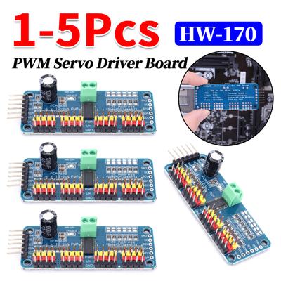 1-5 Stück HW-170 PWM Servo-Treiberplatine PCA9685 Roboter-Controller IIC-Schnittstelle 16 Kanäle 12-Bit für Arduino Roboter/ Raspberry Pi