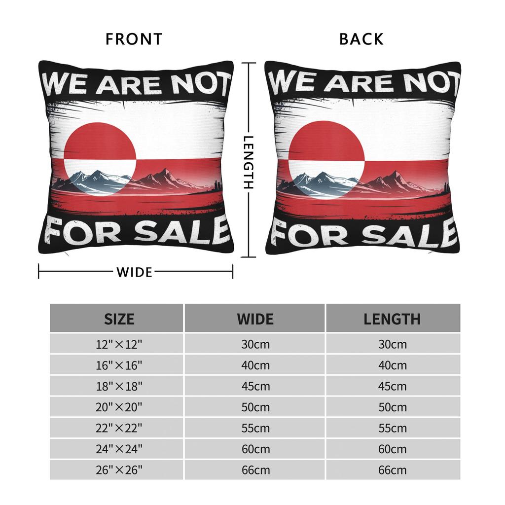 Greenland Is Not For Greenland Funny Greenland Pillowcases Pillow Case For Office Car Home Decor Comfy Pillow Cover