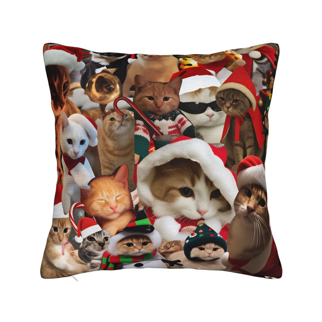 Pillow Case Meowl Cat Owl Cute Pet Stickers Print Pillow Cover For Sofa Couch Bed Living Room Vintage Pillowcases