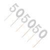 50 Set 50 Cupcake Topper Silver Glitter Practical 50th Cupcake Toppers Happy Birthday Cake Topper for Anniversary