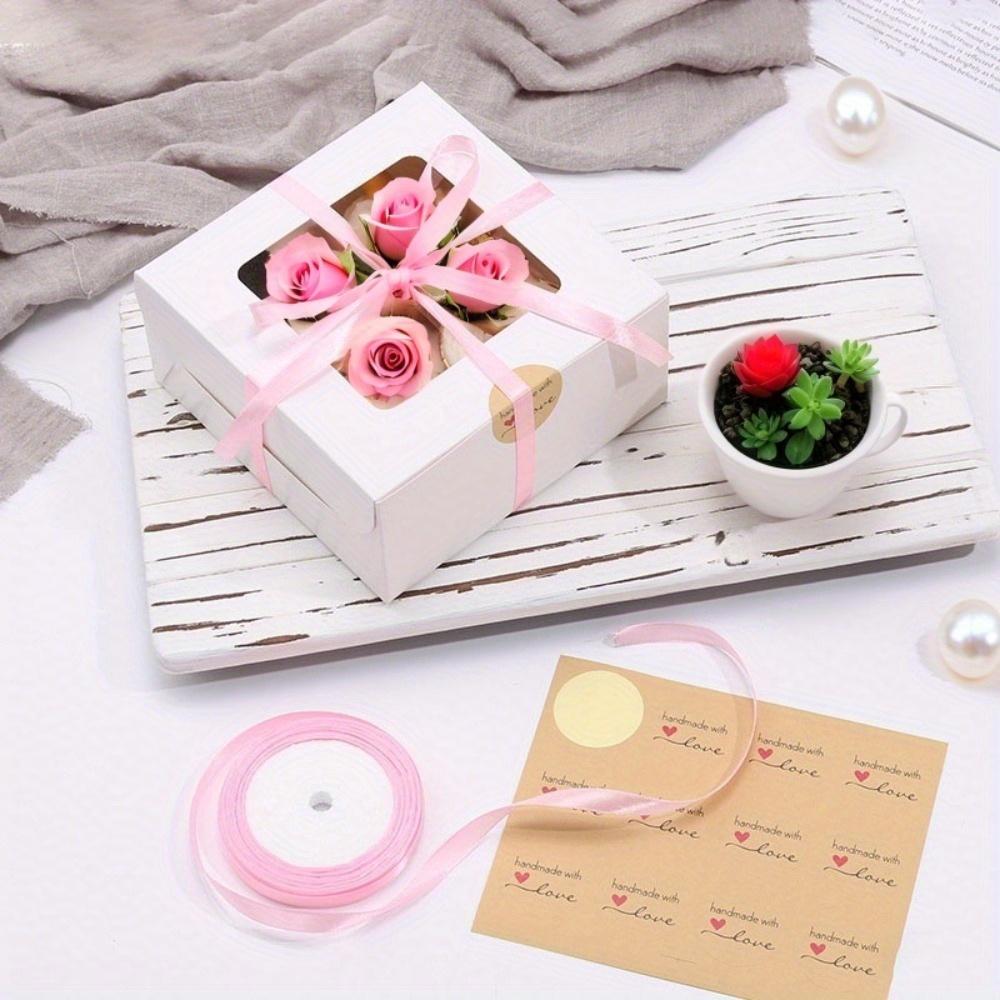 20 Stück Papier-Geschenkboxen mit Fenster Faltbare Quadratische Leckerli-Boxen Party-Gastgeschenkboxen Mittelgroße Geschenkverpackungsbox Geschenkverpackungsboxen Verpackungsbox