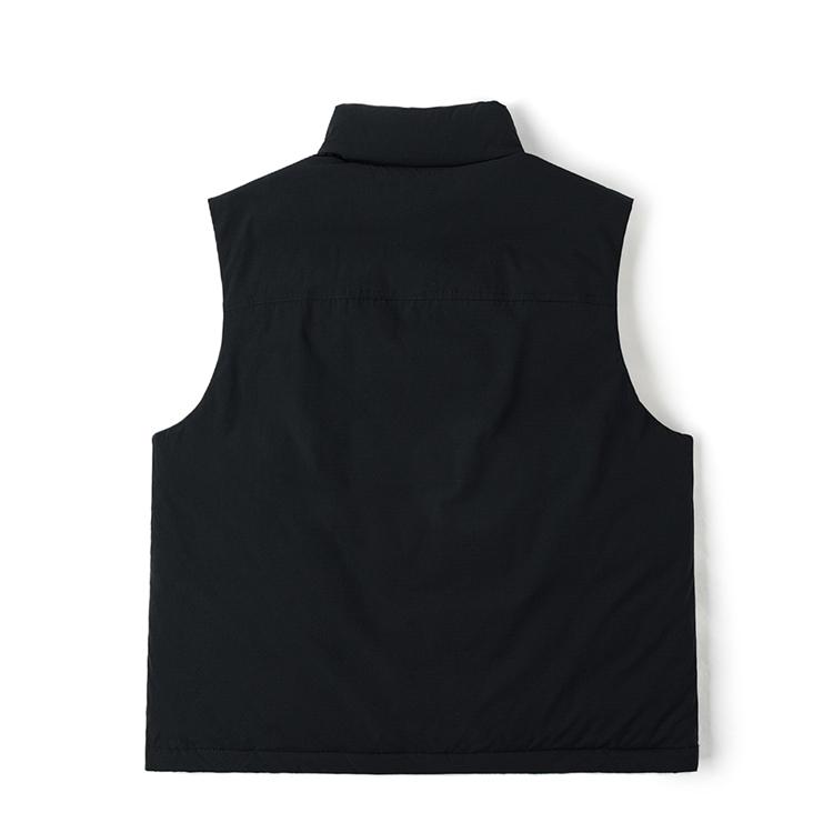 Lee FW24 Stand Collar Comfortable Duck Down High Neck Logo Woven Label Side Cargo Pocket Design Vest Men vest Black LMT009011206758K11000