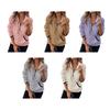 Women's Half Zip Sherpa Fleece Sweatshirts Fuzzy Oversized Pullover Top Soft