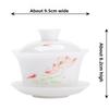 Sancai cover bowl Dehua white porcelain tea bowl Chinese-style household high-end large-capacity hover cover bowl tea