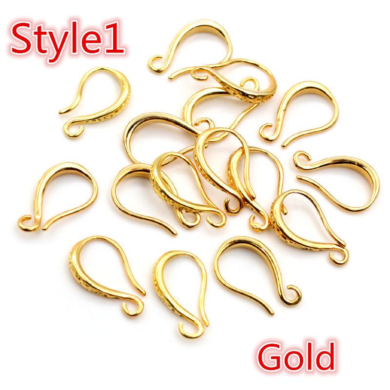 15x10mm 20pcs High Quality Silver Plated Bronze Gold Color French Earring Hooks Wire Settings Base Setting WholeSale
