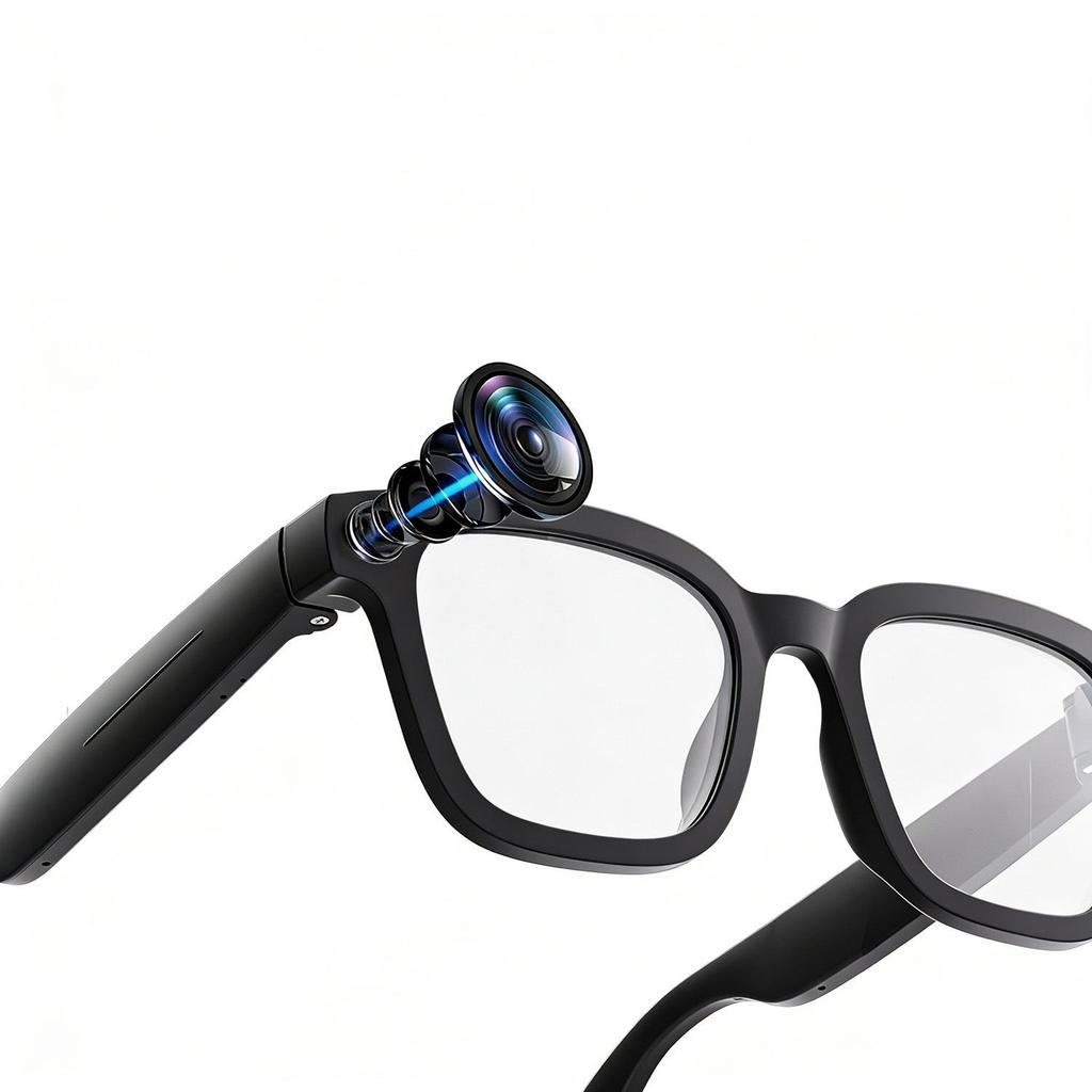 AI Smart Glasses with 800W HD Pixel Camera, Optical Image Stabilization, Bluetooth Voice Calls, and Real-time Translation.