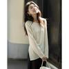 Demana Women's Elegant Pleated Chain Round Neck T-shirt