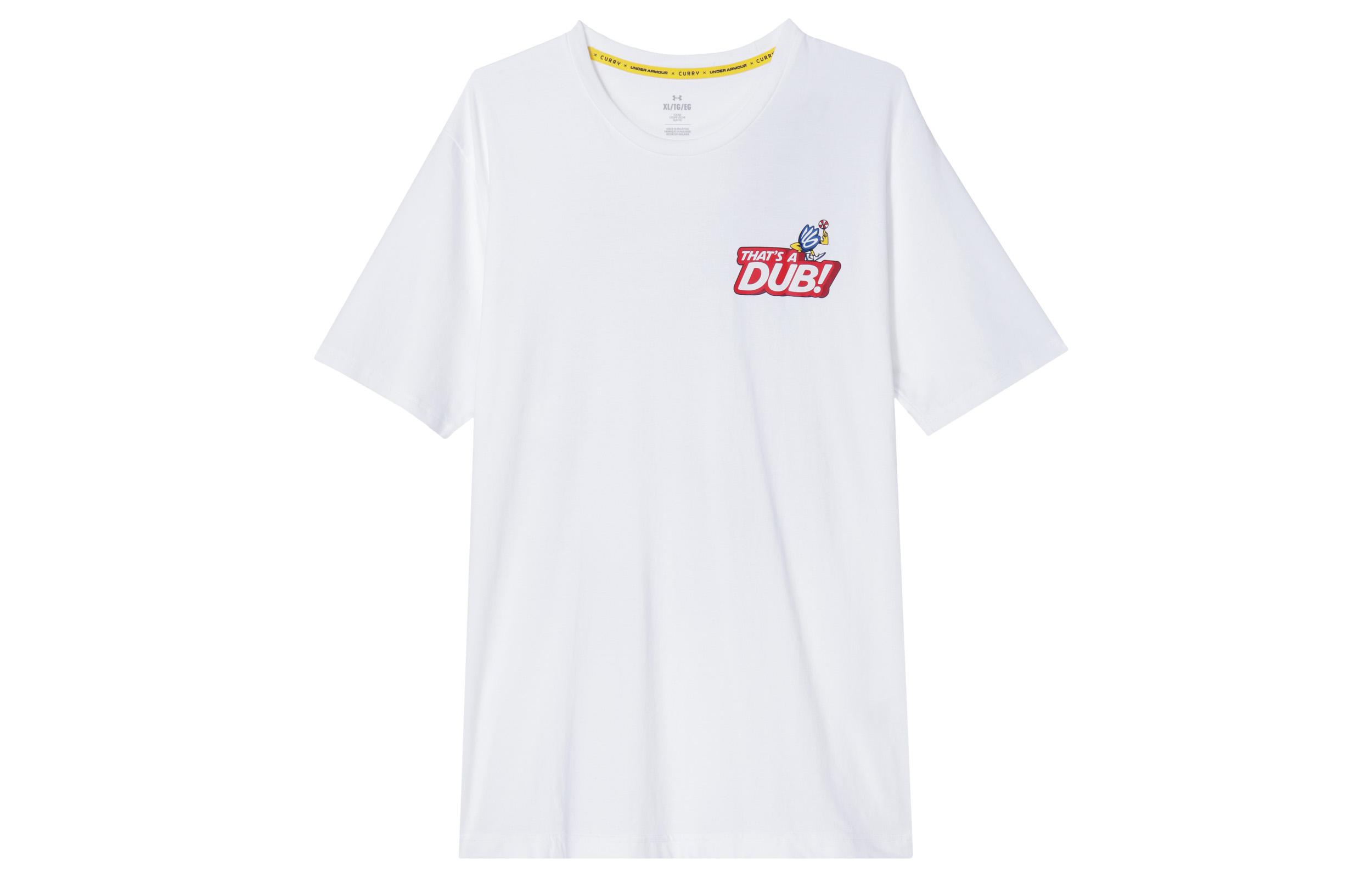 Under Armour T Shirts Men s White Crew Neck Moderate 1379857-100 2XL