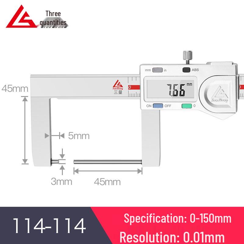 Stainless Steel Digital Vernier Caliper 10-150mm for Inner/Outer Groove Measurement