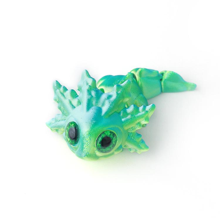 3D Printing Salamander Figures Multi-joint Movable Simulation Eyes for Home Accessories Kids Gift Living Room Decoration