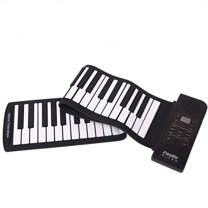 61-Key Portable Bluetooth Foldable Silicone Piano for Adults & Beginners