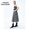 PEACEBIRD Striped Knit Patchwork Dress