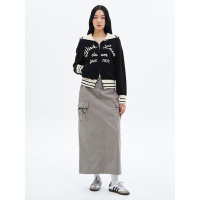 Cargo Maxi Skirt Khaki