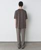 INSILENCE Striped Dyed Pocket T-Shirt Brown