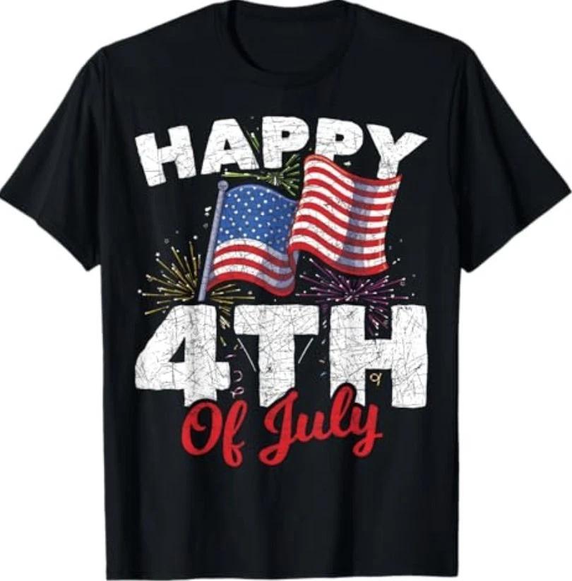 Happy 4th of July Patriotic American US Flag 4th of July T-Shirt 3XL