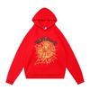 Mens Loose Fit Hoodie Hip Hop Style Printed Cotton Sweatshirt Streetwear