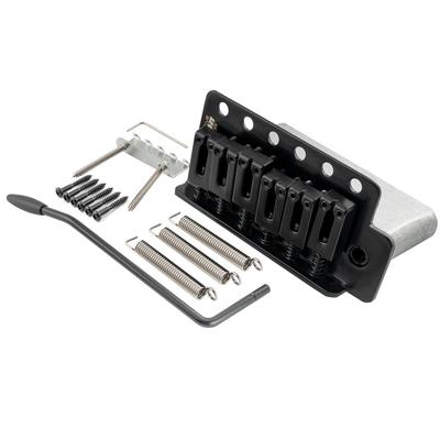 Wilkinson M Serie 10,5 mm Saitenabstand Tremolobrücke im modernen Stil mit 6-Punkt-Befestigung und einem 36 mm Block für Strat E-Gitarren, Schwarz