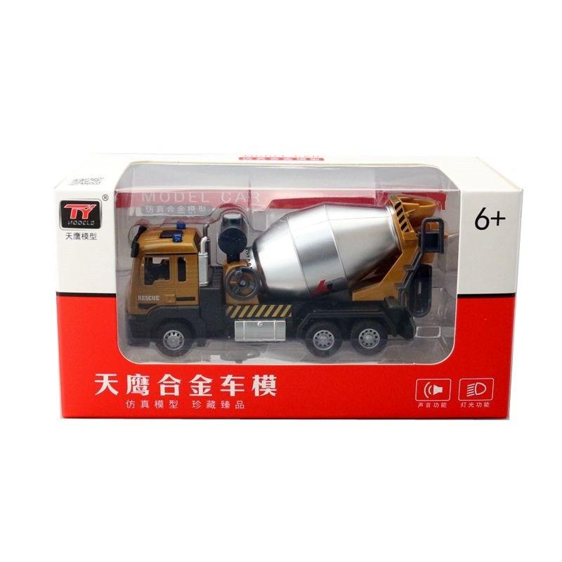 Mixing Truck Construction Vehicle Model With Sound Light For Kids And Collectors