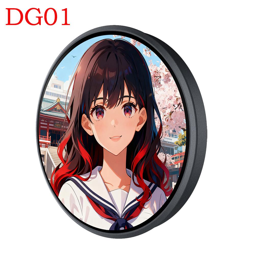 

Fashion Anime Blue Tooth Electronic Badge Video Rainbow Support Light Picture Dynamic Carousel Bidirectional Transmission Brooch