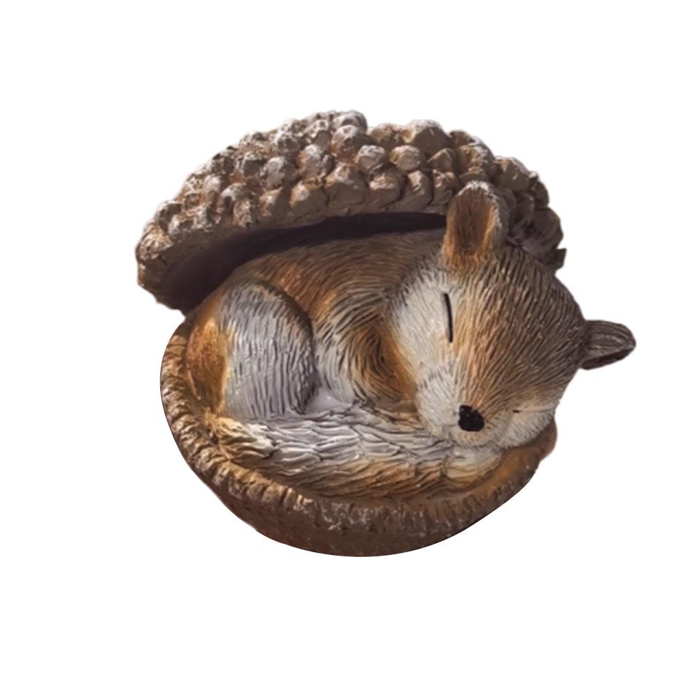 3D Resin Forest Animal In Acorn Christmas Ornament Hedgehog & Bunny Festive Hanging Decor for Home Xmas Tree Holiday Gift