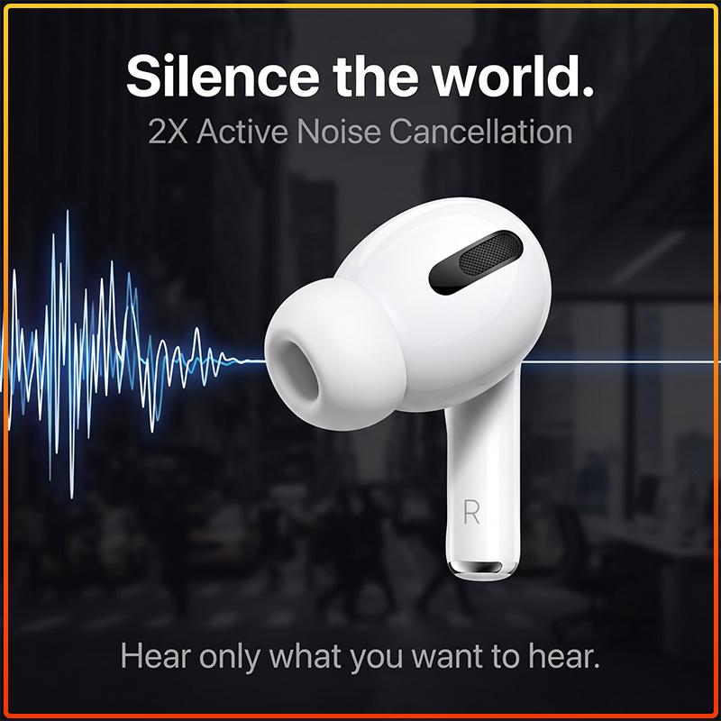 Authentische Apple AirPods Pro 2 Bluetooth-Kopfhörer Eingebautes Mikrofon Sport Wasserdicht Stereo-Sound In-Ear Noise Cancelling Ohrhörer