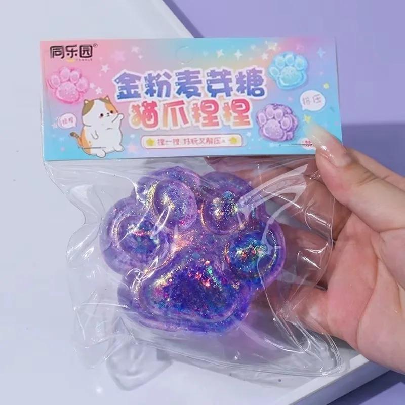 

Cat Paw Taba Squishy Plaything – Ultra-Plush Stress Ease Press Toy With Quick Recovery, Cute Cat Paw Design, Mix Colors