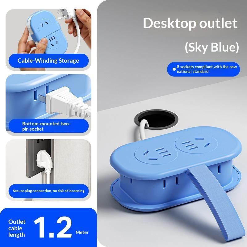Pocket Power Strip Extension Cord 1Ac 2Usb 2Type C Socket Pure Minimalist Style Pd 15.5W Fast Charging Home Travel