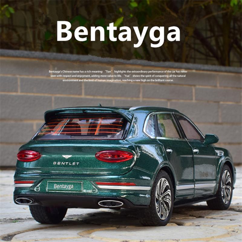 1/24 Bentley Bentayga SUV Alloy Luxy Car Model Diecast Metal Toy Vehicles Car Model Simulation Sound and Light Collection Gift