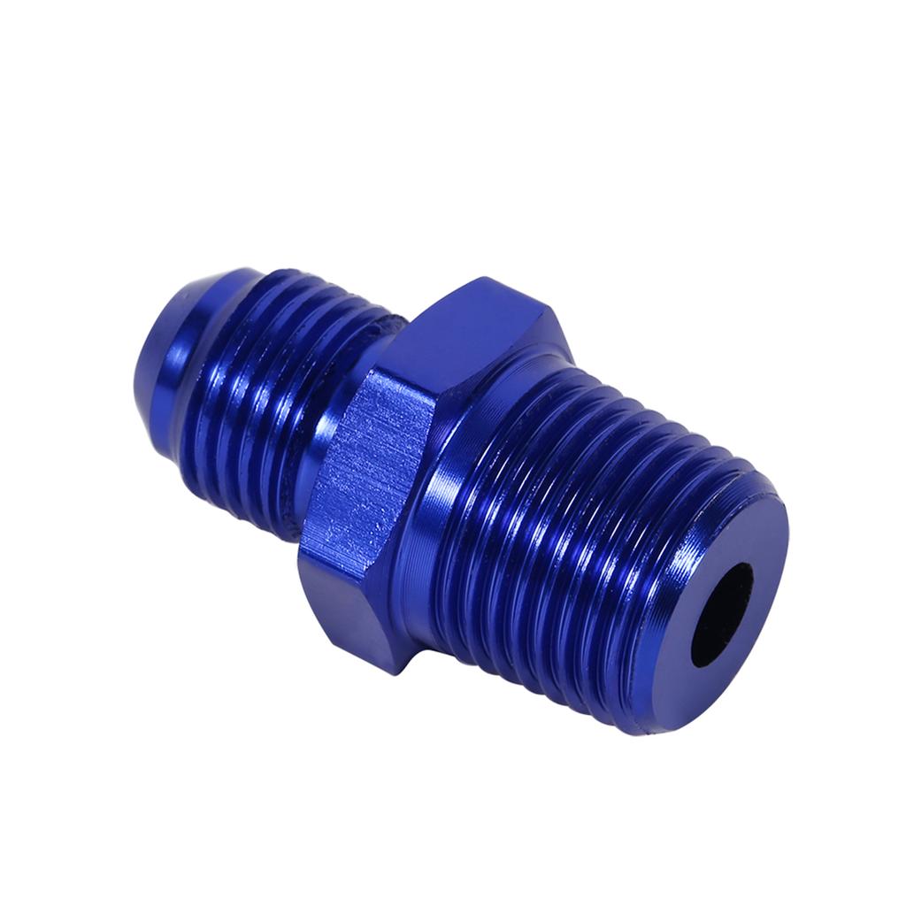 Aluminum Male Flare AN6 To 3 8  NPT Straight Fuel Oil Fitting Adapter Blue