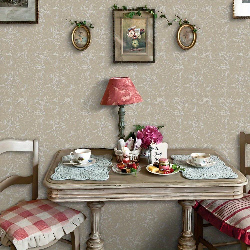 1 Rolle selbstklebende Tapete, abziehbar und aufklebbar, abnehmbare Boho-Blatt-Tapete, wasserdichter Wandaufkleber für Heimwerker-Baumaterial