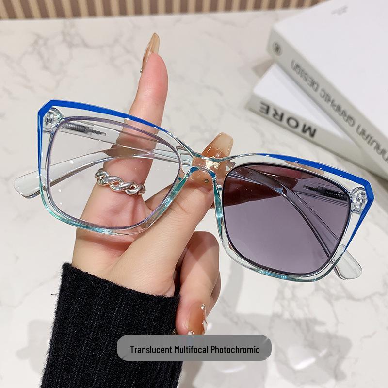 Mehrfokus-Farbwechselnde Anti-Blaulicht-Lesebrille für Nah- und Fernsicht