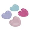 4pcs Stainless Steel Heart Shaped Makeup Palette Anti Rust  Mixing Tray for Travel