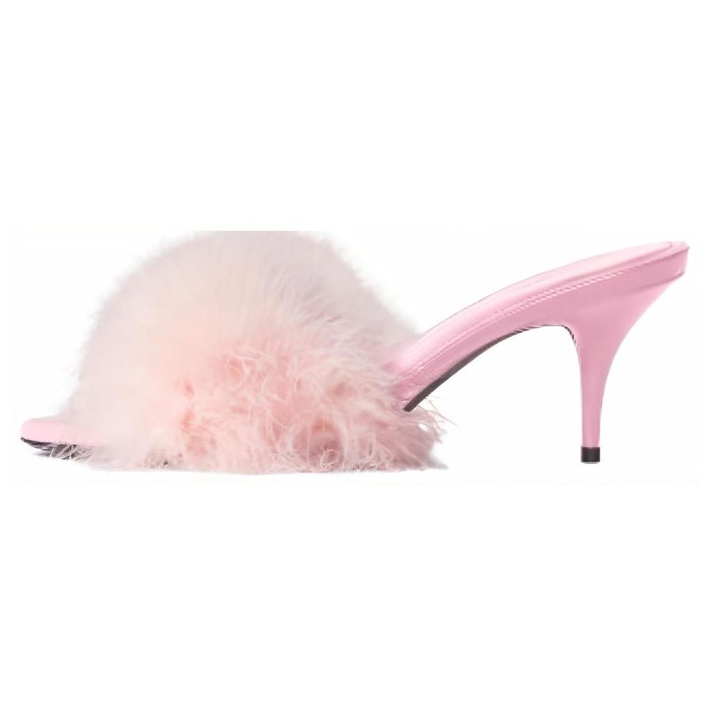 Balenciaga Boudoir 70mm Sandals 'Pink Feathers' Women's 787447W0WMQ5000