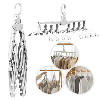 Rotierender, rutschfester, zusammenklappbarer Kleiderbügel, Wäscheständer, Kleiderbügel, platzsparender Organizer, multifunktional