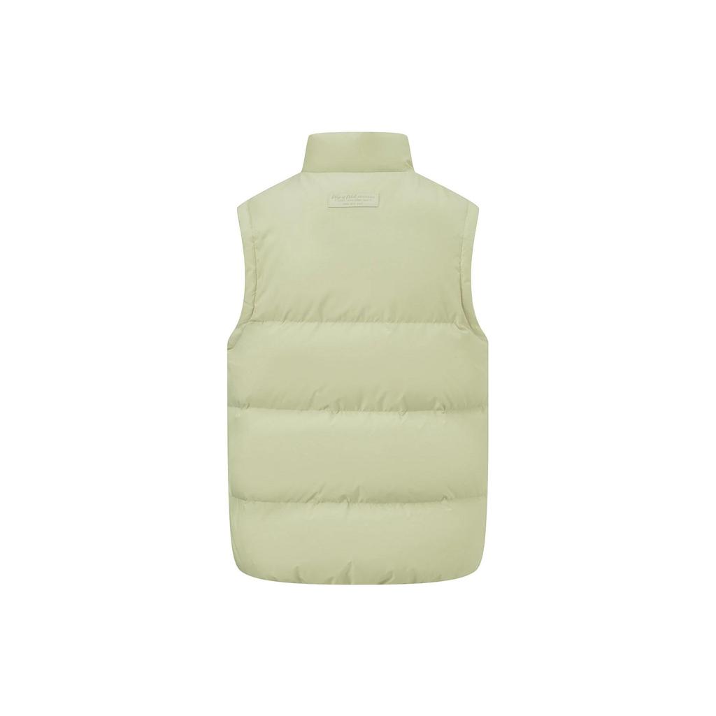 Li-Ning Wade Series Solid Color Stand Collar Water Resistant Down Vest Men Vests Foam-Khaki AMRT029-3